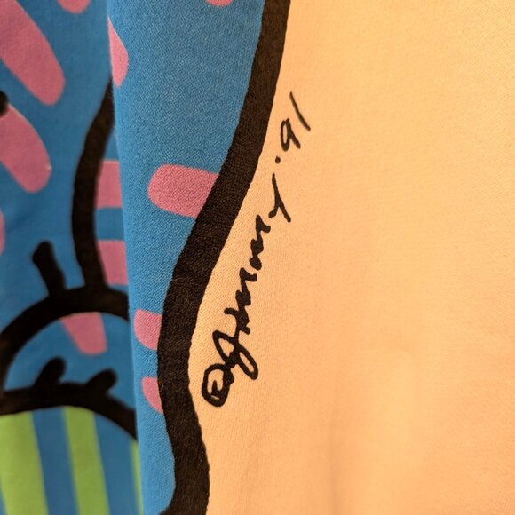 Vintage 91 NWT Womens Size L Cartoon Kitty Cats Oversized Sweatshirt Top Dress - Picture 6 of 12